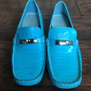Turquoise Blue Ralph Lauren size 6B Car Shoe